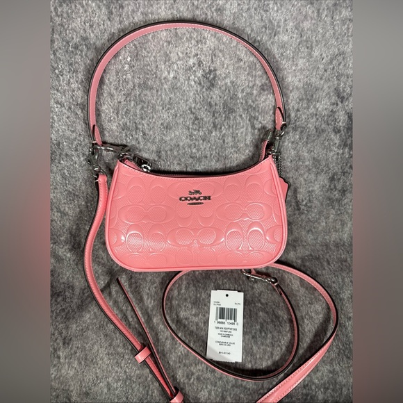 NWT Coach Teri Mini Crossbody Bag with Signature Leather Heart Charm CCZ29 pink - Picture 4 of 9